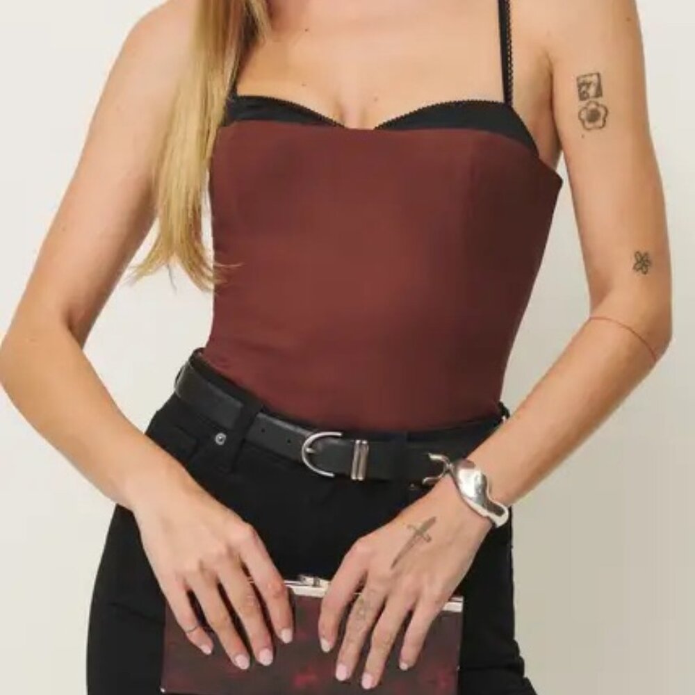 Reformation Melanie Lace Trim Crop Camisole - Size 8